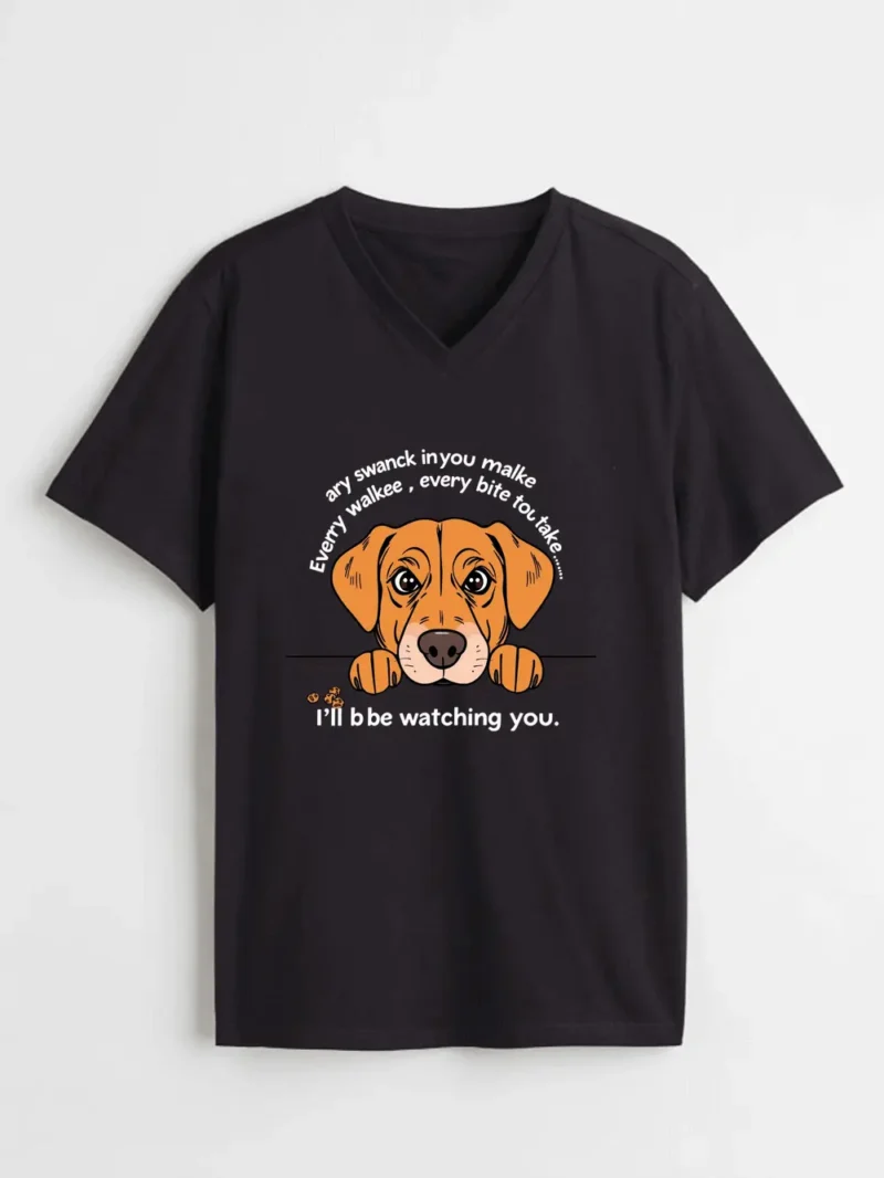 Every Walk You Take Dog Shirt  Funny Watchful Pup Design T-Shirt - Image 2