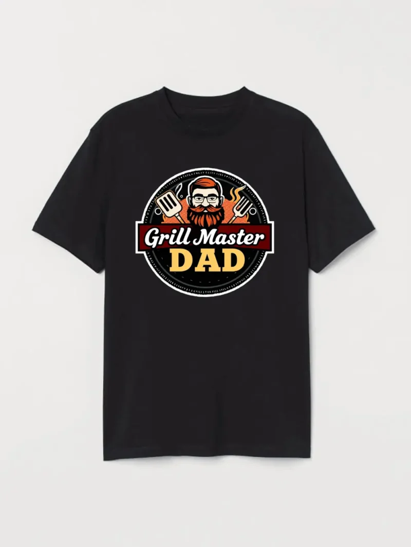Grill Master Dad BBQ T-Shirt  Funny Father's Day Gift T-Shirt - Image 2