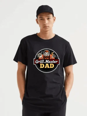 Grill Master Dad BBQ T-Shirt  Funny Father's Day Gift T-Shirt