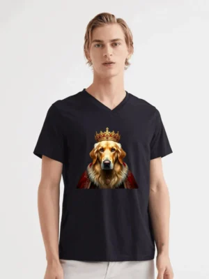 Royal Golden Retriever Dog King Art Design T-Shirt
