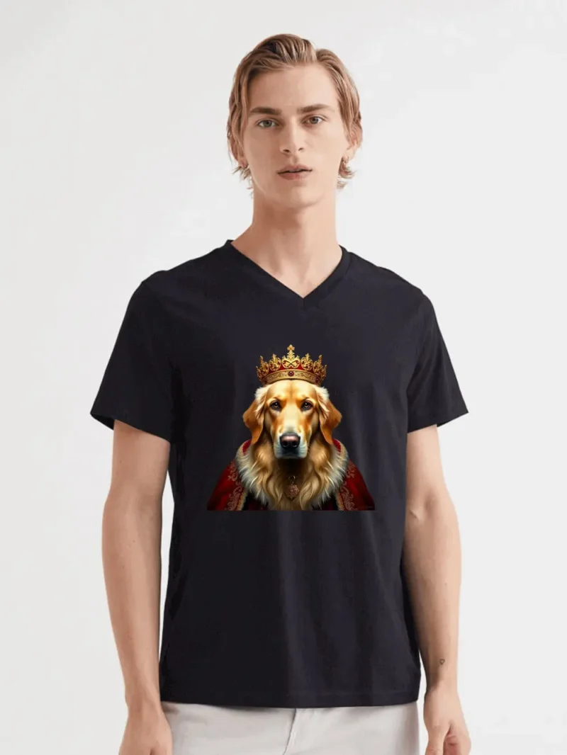 Royal Golden Retriever Dog King Art Design T-Shirt