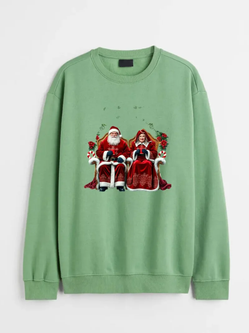 Santa Claus And Mrs. Claus Christmas Couple Shirt Sweatshirt - Image 2