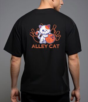 Alley cat bowling team humor funny bowler cats vintage t-shirt T-Shirt