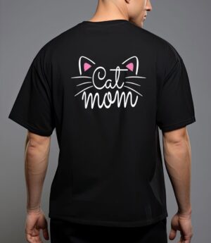 Cat mom happy mothers day for cat lovers family matching t-shirt T-Shirt