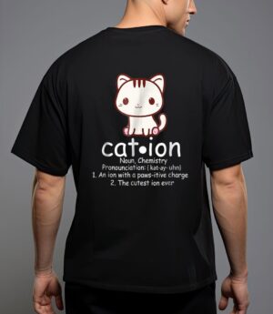 Cation funny cat ion science pawsitive pun chemistry t-shirt T-Shirt