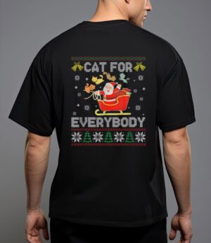 Cats for everybody ugly sweater christmas santa cat lovers t-shirt T-Shirt