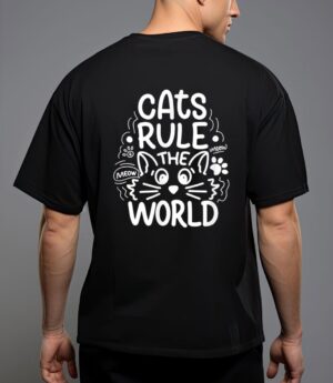 Cats rule he world funny cat lovers t-shirt T-Shirt