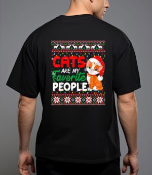 Christmas cat - cats are my favorite people t-shirt T-Shirt