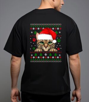 Christmas cat santa hat merry catmas ugly christmas sweater premium t-shirt T-Shirt
