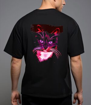 Colorful cat art novelty - cat lover gift idea women t-shirt T-Shirt