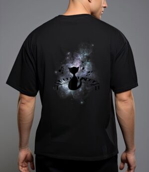 Cool music and cats - cat playing piano - music note lover t-shirt T-Shirt