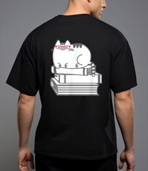 Cute book nerd cat - funny nerdy kitten t-shirt T-Shirt
