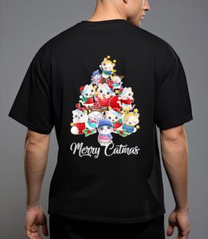 Cute cat christmas tree merry catmas for kitten xmas lover t-shirt T-Shirt