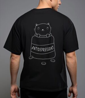 Cute cat drawing cat antidepressant t-shirt T-Shirt