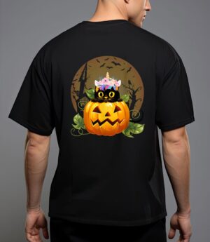 Cute cat pumpkin unicorn halloween costume gift t-shirt T-Shirt