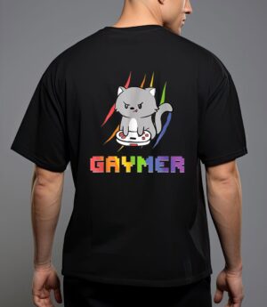 Cute gaming cat gay gamer t-shirt T-Shirt