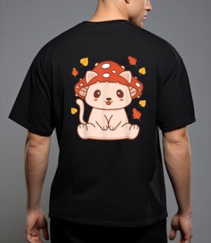 Cute kawaii toadstool cat - aesthetic mushroom kitten t-shirt T-Shirt