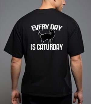 Every day is caturday black cat art cat people premium t-shirt T-Shirt