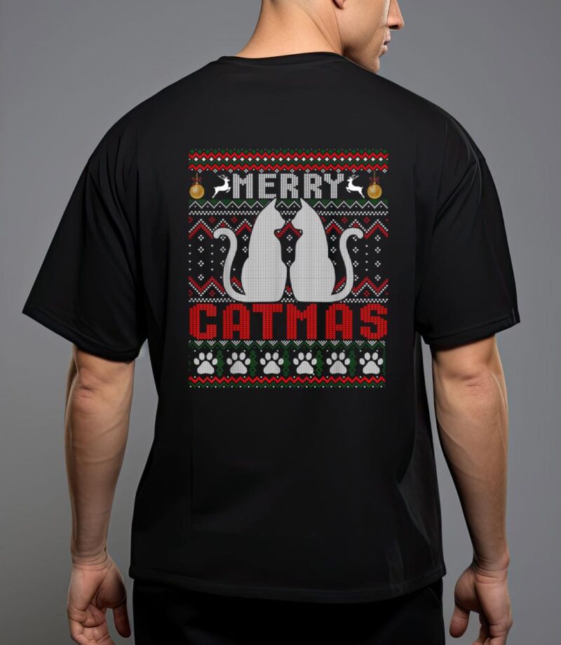 Funny cat lover merry catmas christmas t-shirt T-Shirt