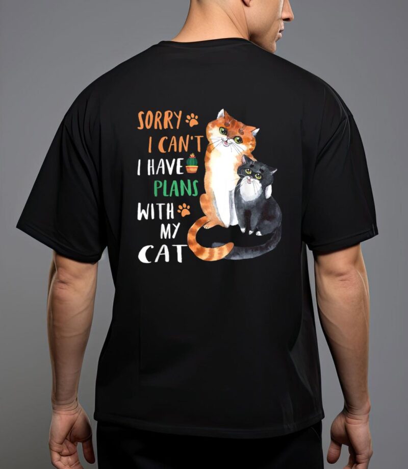 Funny cat lover sorry i can't i have plans with my cat t-shirt T-Shirt