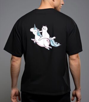 Funny cat riding unicorn t-shirt hipster always be you kitty t-shirt T-Shirt