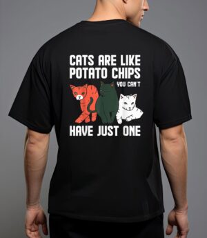 Funny cats are like potato chips cat owners cat lovers t-shirt T-Shirt