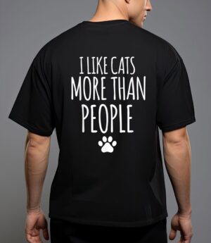 Funny i like cats more than people t-outfits for cats lover t-shirt T-Shirt