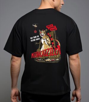 Funny mecha catzilla cat costume halloween t-shirt T-Shirt