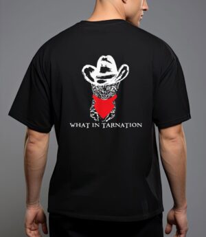 Funny meme what in tarnation cat cowboy hat t-shirt T-Shirt