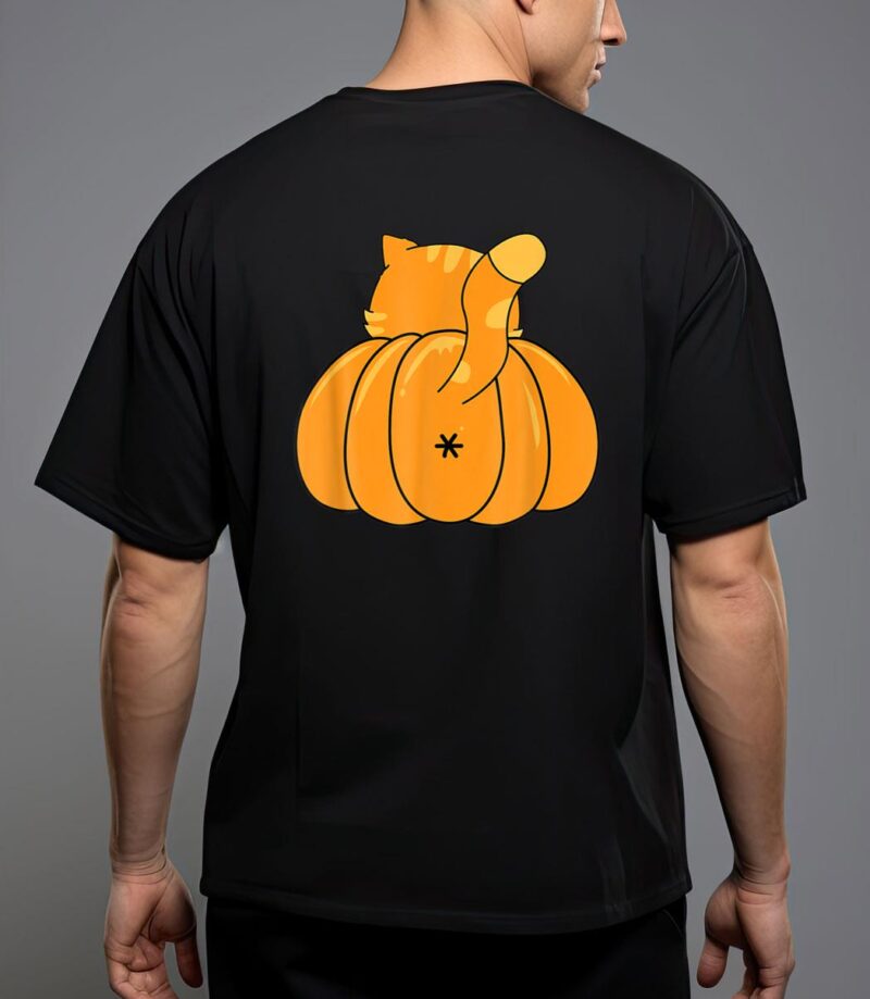 Funny pumpkin cat btt halloween ee t-shirt T-Shirt