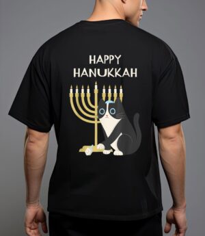 Happy hanukkah cat hanukkah t-shirt T-Shirt