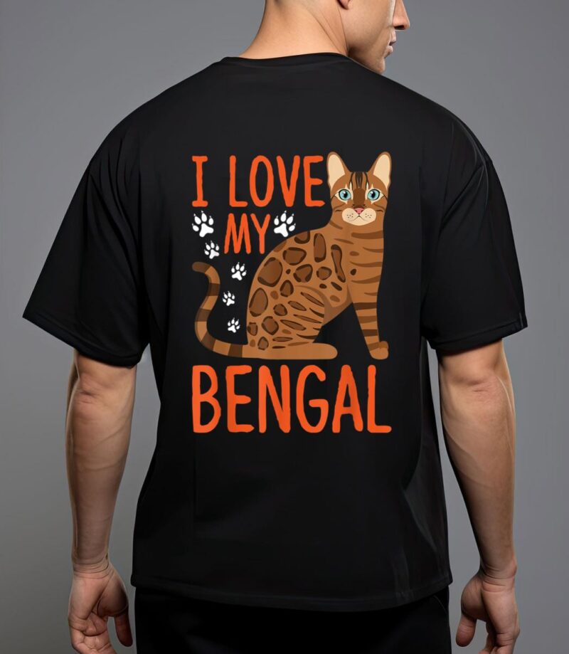 I love my bengal bengal cat costume bengal cat t-shirt T-Shirt