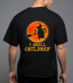I smell children halloween costume witch black cat cute t-shirt T-Shirt