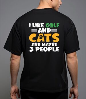 I like golf and cats and maybe 3 people golf golfing premium t-shirt T-Shirt