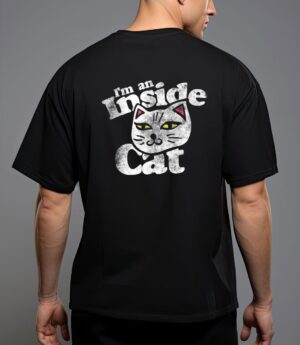 I'm an inside cat vintage style cat lovers t-shirt T-Shirt