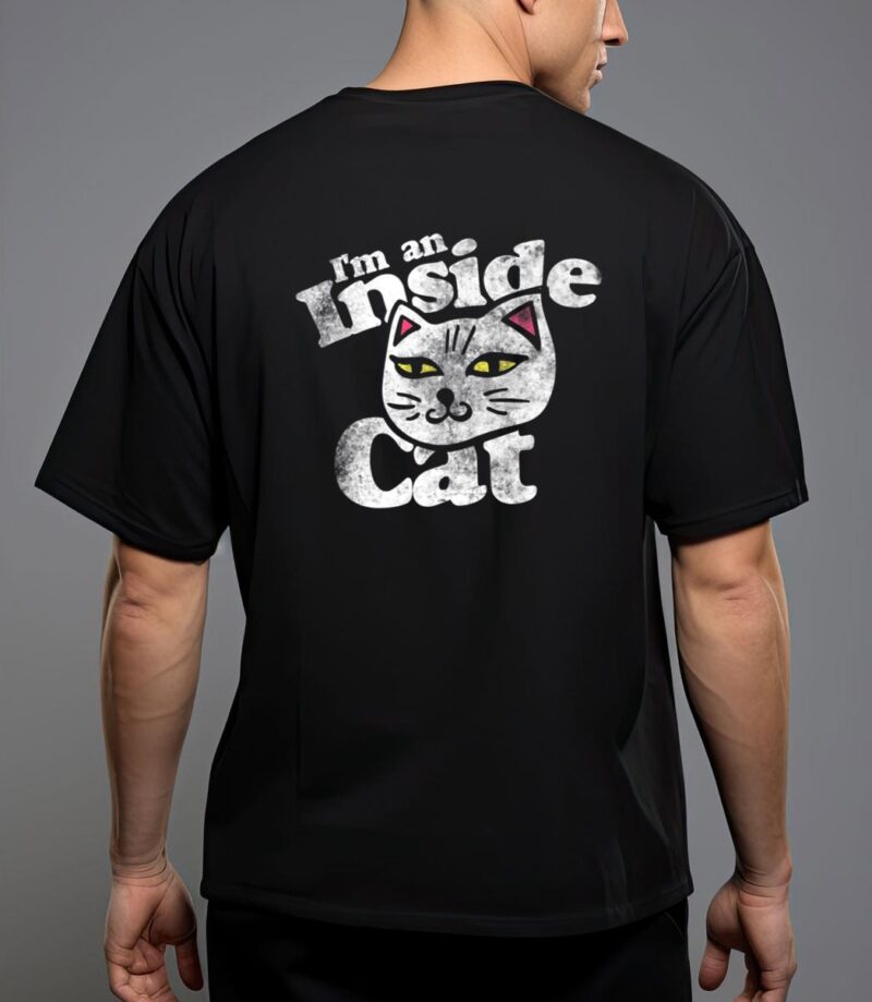 I'm an inside cat vintage style cat lovers t-shirt T-Shirt