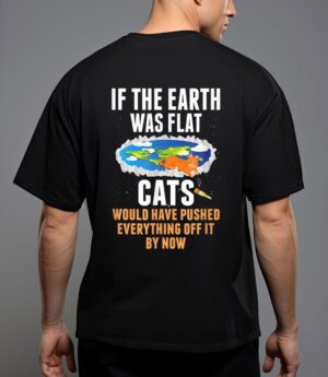 It s flat earth cat kitten science conspiracy flat earther t-shirt T-Shirt