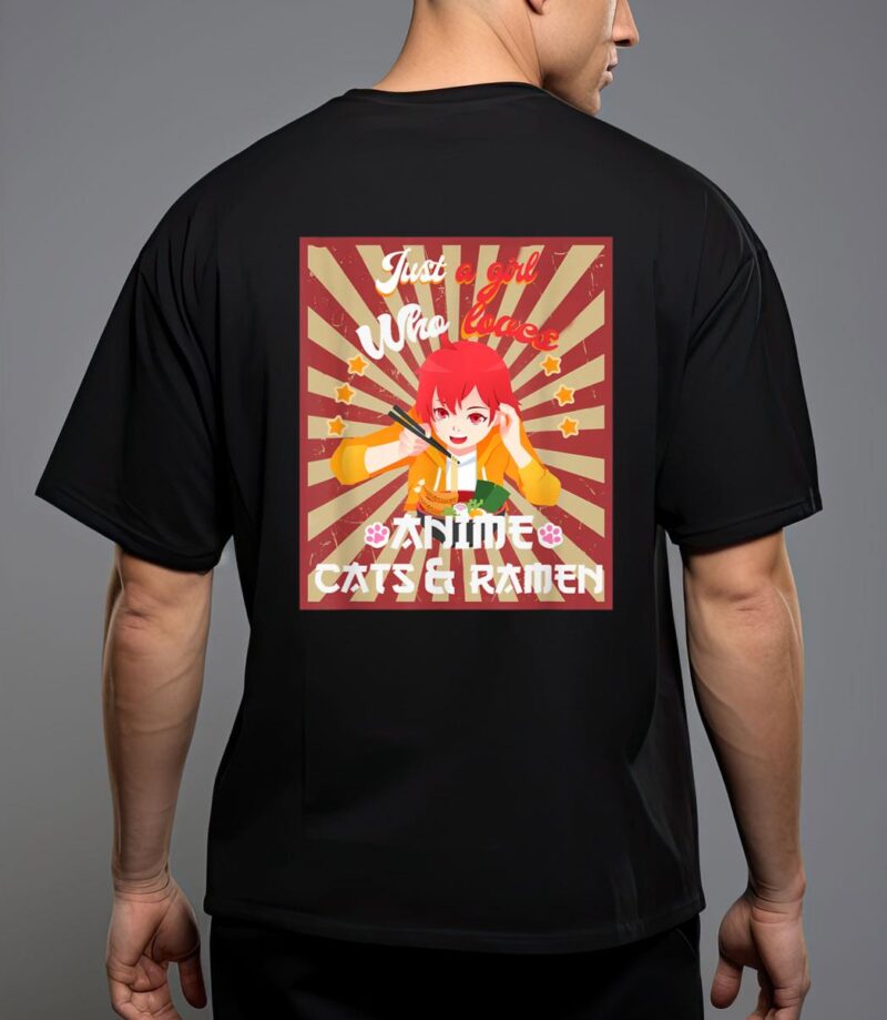 Just a girl who loves anime & cats kawaii japanese teen girl t-shirt T-Shirt