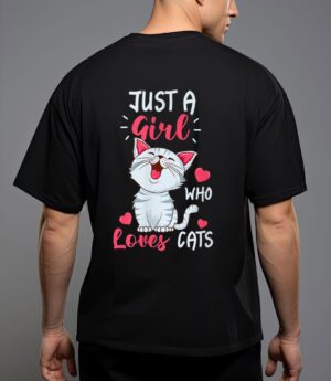 Just a girl who loves cats cute cat lover gifts t-shirt T-Shirt