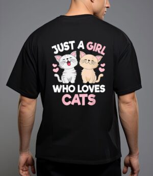 Just a girl who loves cats cute cat lover t-shirt T-Shirt