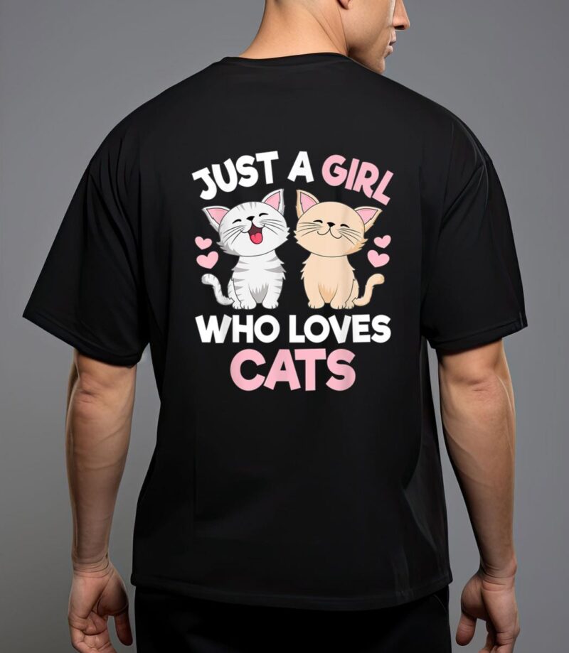 Just a girl who loves cats cute cat lover t-shirt T-Shirt