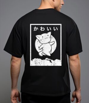 Kawaii cat . retro style anime t-shirt T-Shirt