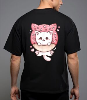 Kawaii cat donut anime lover otaku t-shirt T-Shirt