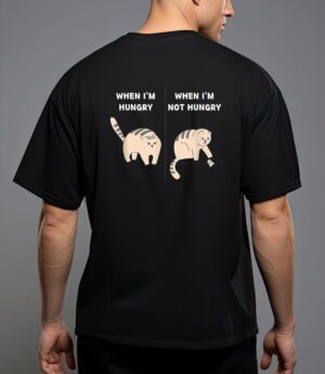 Kawaii cute cat when i m hungry and not cat lover t-shirt T-Shirt