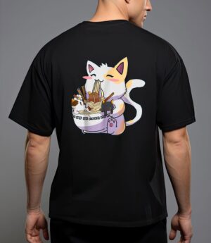 Kawaii neko cat ramen bowl anime japanese noodles t-shirt T-Shirt