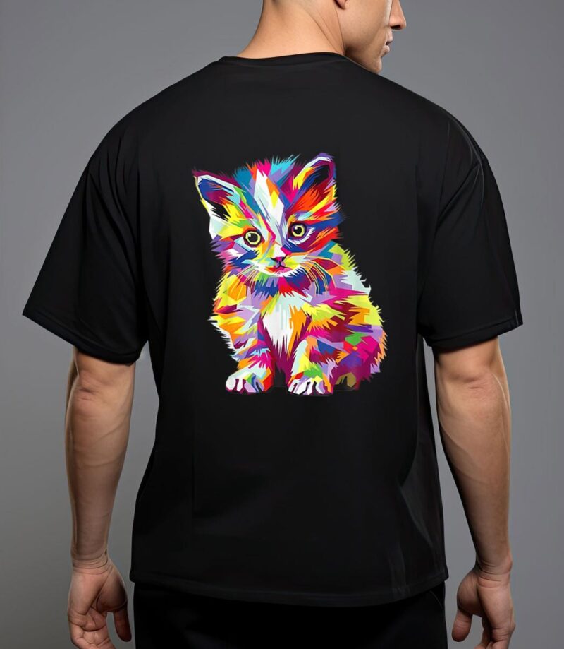 Kitten colorful art gifts cute cat gift for kitten lovers t-shirt T-Shirt