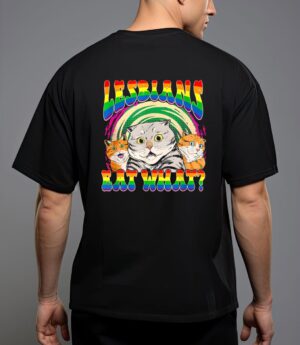 Lesbians eat what cat national coming out day lgbq pride t-shirt T-Shirt