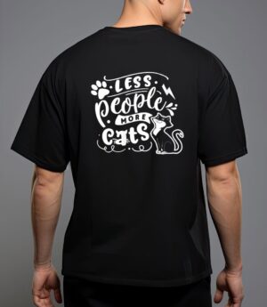 Less people more cats anti social cat lover gift t-shirt T-Shirt