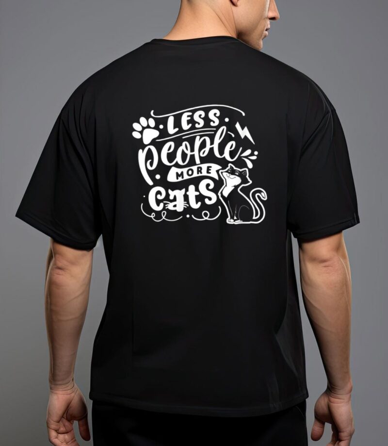 Less people more cats anti social cat lover gift t-shirt T-Shirt
