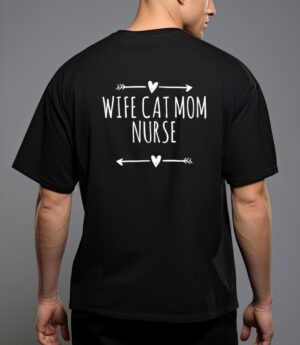 Love arrows hearts funny wife cat mom nurse t-shirt T-Shirt